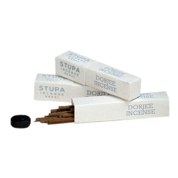 Stupa Dorjee Stick Incense & Burner Stand – Handcrafted Himalayan Herbal Aroma